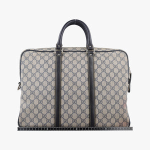 Secondhand Gucci GG plus GG Supreme Briefcase Beige×Black PVC coated canvas 201480 handbag | stylenewstar