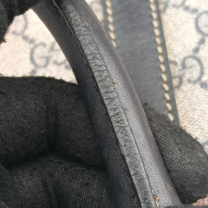 Secondhand Gucci GG plus GG Supreme Briefcase Beige×Black PVC coated canvas 201480 handbag | stylenewstar