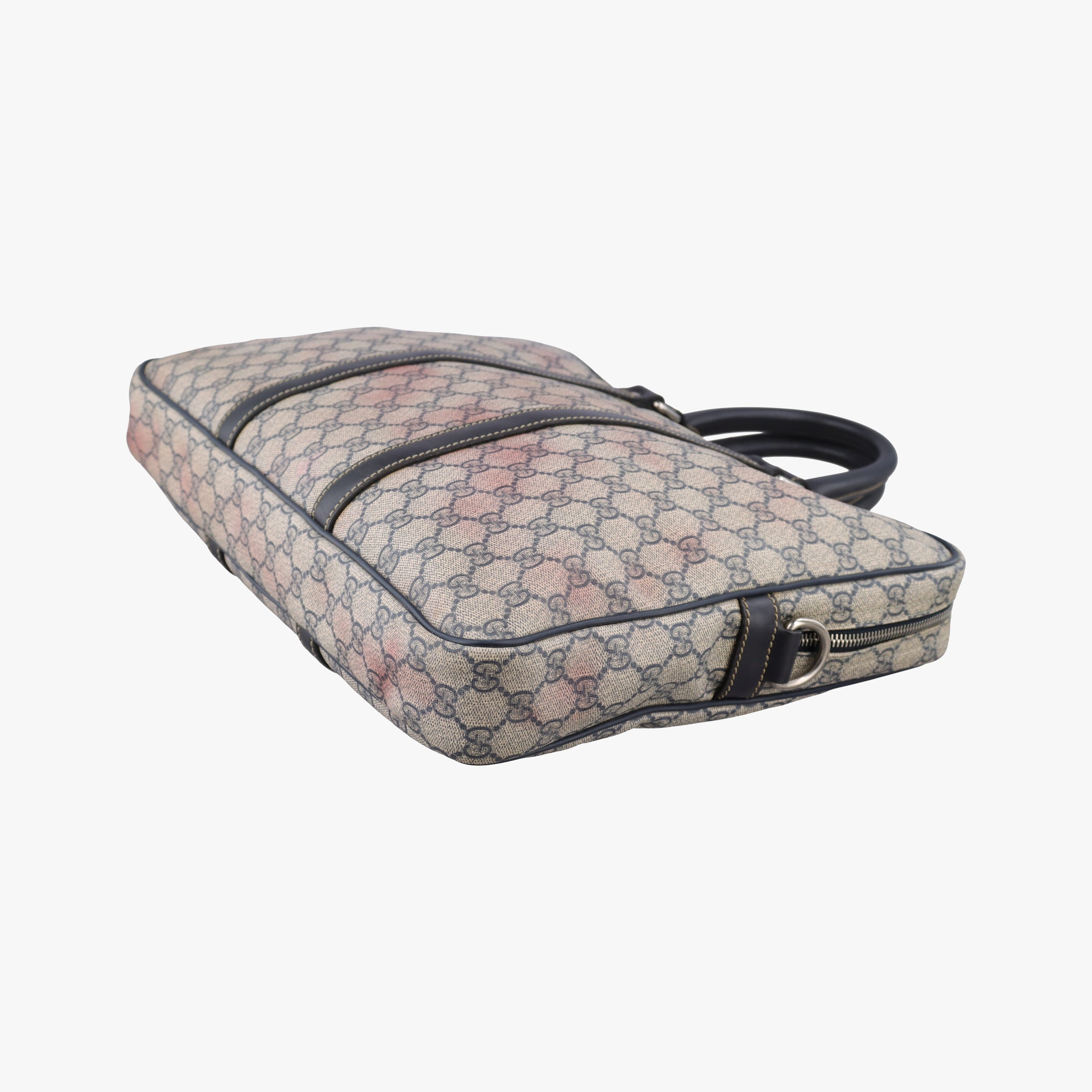 Secondhand Gucci GG plus GG Supreme Briefcase Beige×Black PVC coated canvas 201480 handbag | stylenewstar