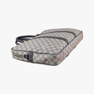 Secondhand Gucci GG plus GG Supreme Briefcase Beige×Black PVC coated canvas 201480 handbag | stylenewstar