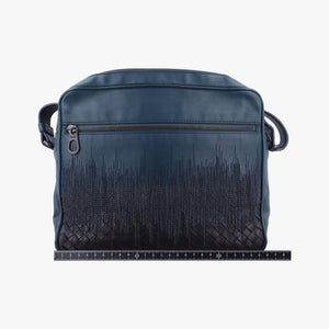 Pre-owned Bottega Veneta Intrecciato Navy lambskin  shoulderbag | stylenewstar