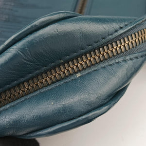 Pre-owned Bottega Veneta Intrecciato Navy lambskin  shoulderbag | stylenewstar