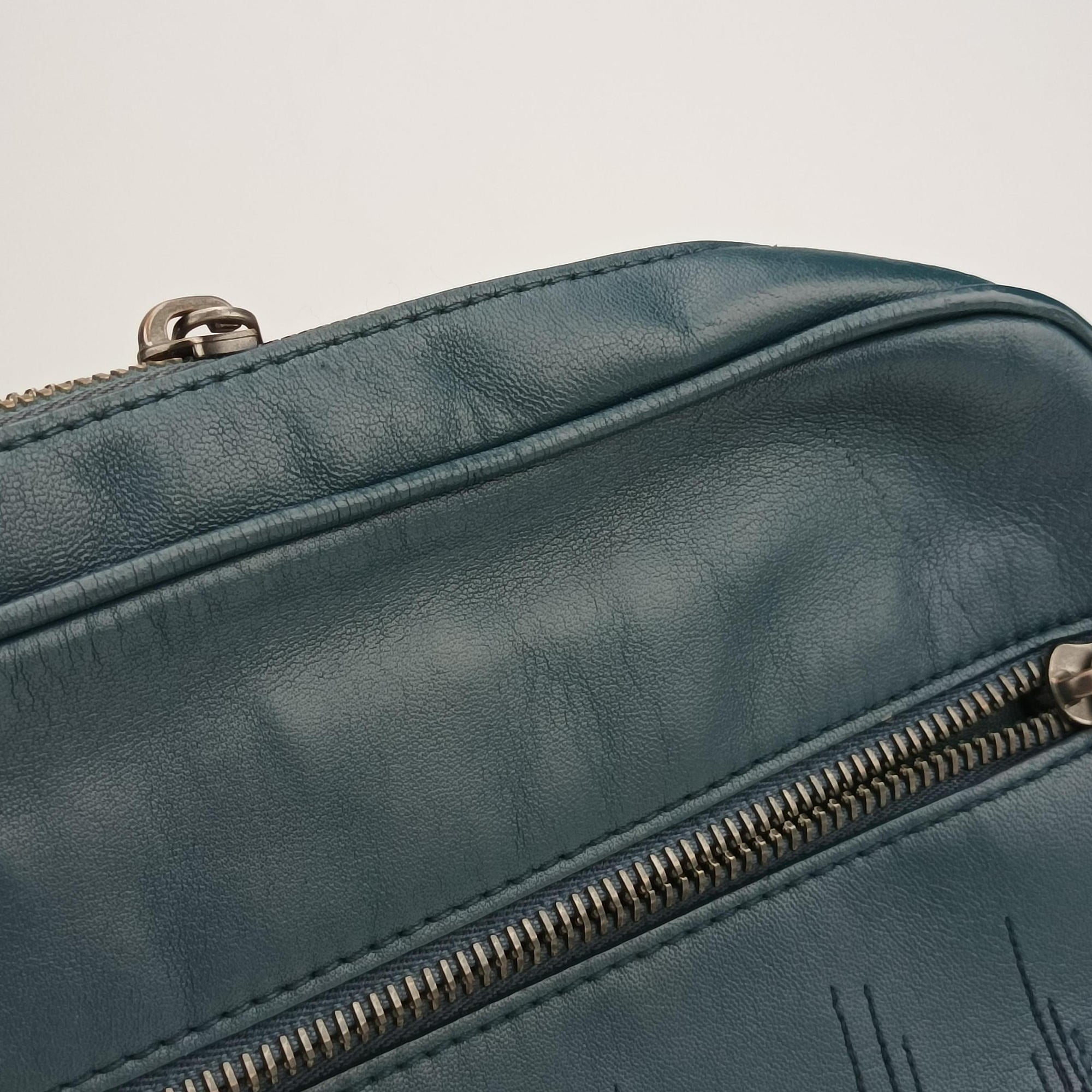 Pre-owned Bottega Veneta Intrecciato Navy lambskin  shoulderbag | stylenewstar