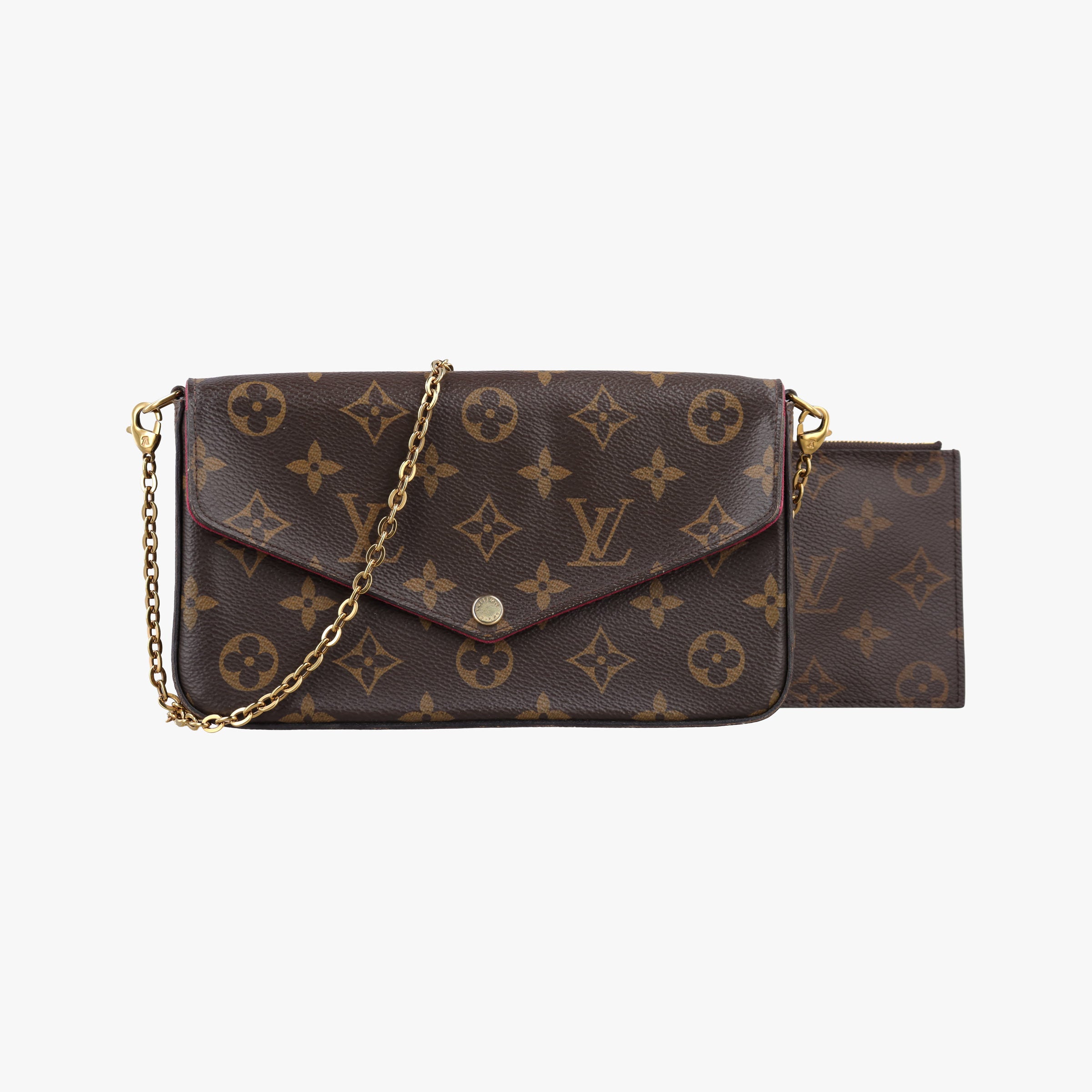 Vintage Louis Vuitton Pochette FeLICIE Brown Monogram Canvas M61276 shoulderbag | stylenewstar