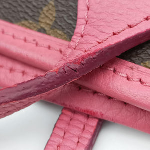 Pre-owned Louis Vuitton NEVERFULL MM Brown × Rose Velours Monogram Ikat Flower M40939 shoulderbag | stylenewstar