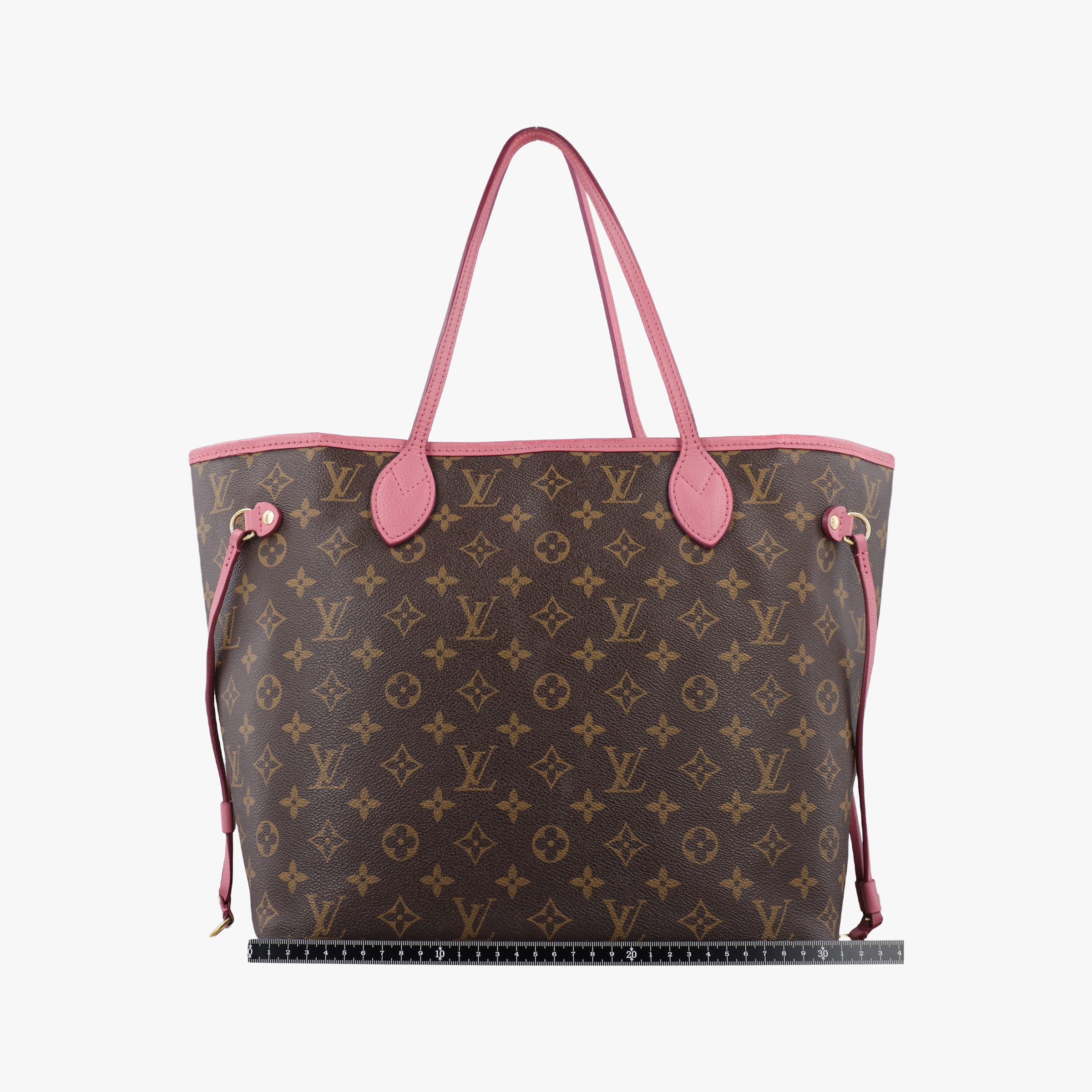 Pre-owned Louis Vuitton NEVERFULL MM Brown × Rose Velours Monogram Ikat Flower M40939 shoulderbag | stylenewstar