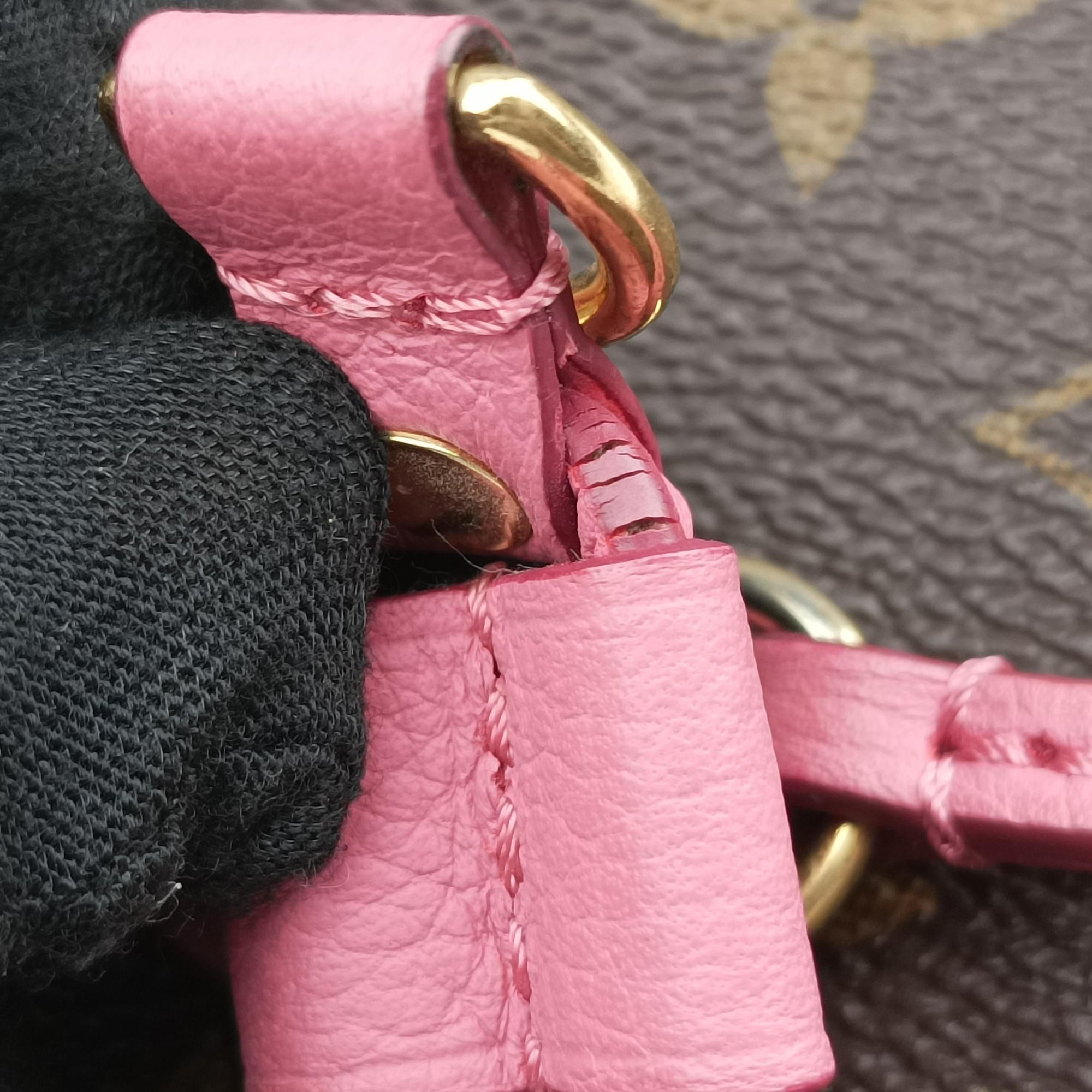 Pre-owned Louis Vuitton NEVERFULL MM Brown × Rose Velours Monogram Ikat Flower M40939 shoulderbag | stylenewstar