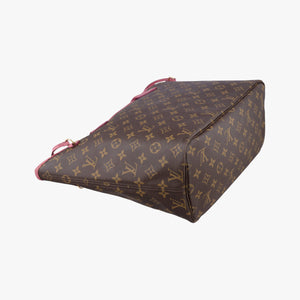 Pre-owned Louis Vuitton NEVERFULL MM Brown × Rose Velours Monogram Ikat Flower M40939 shoulderbag | stylenewstar