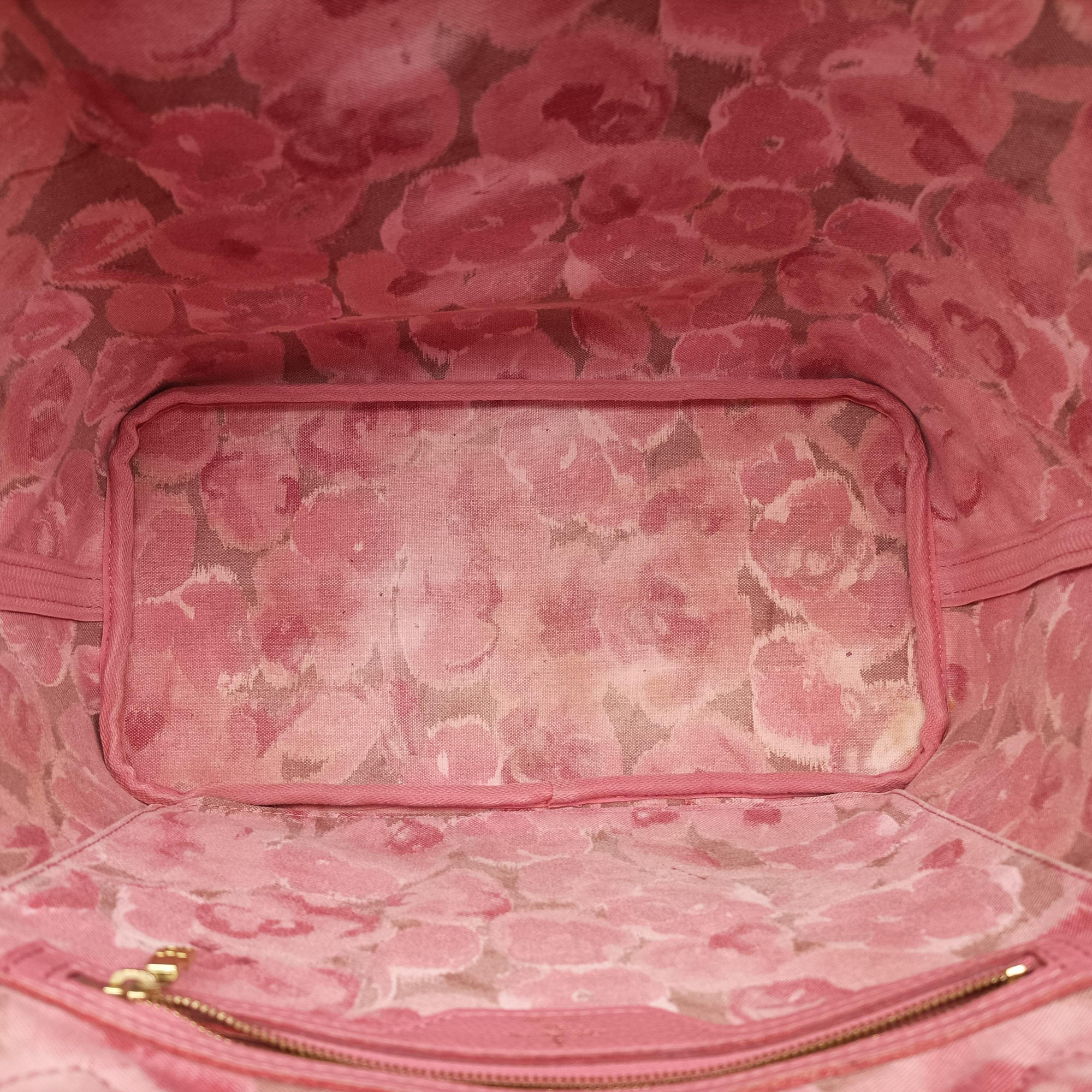 Pre-owned Louis Vuitton NEVERFULL MM Brown × Rose Velours Monogram Ikat Flower M40939 shoulderbag | stylenewstar
