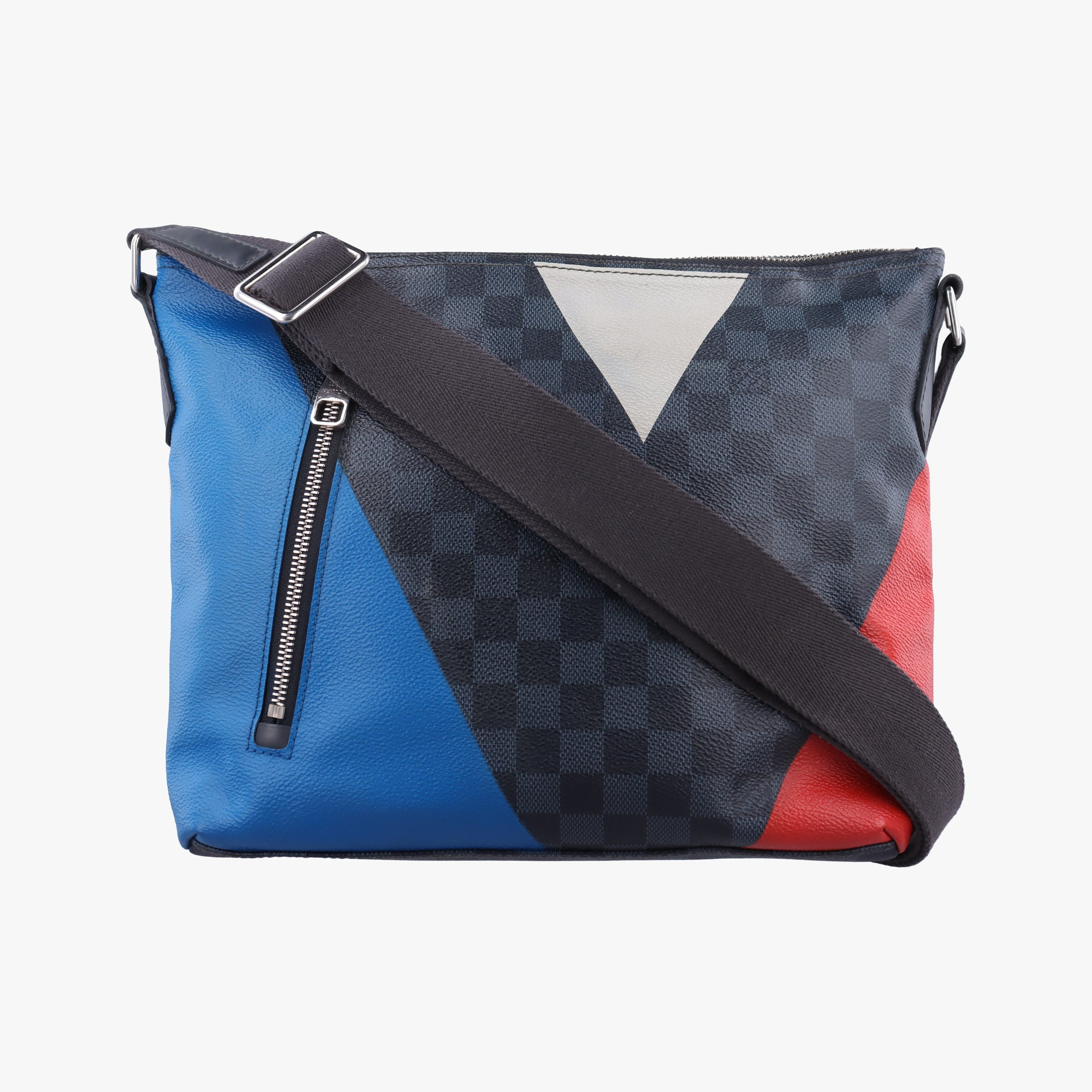 Secondhand Louis Vuitton Mick PM America's Cup Limited Damier Cobalt × Tri-Color Coated Canvas × Leather  N41639 shoulderbag | stylenewstar