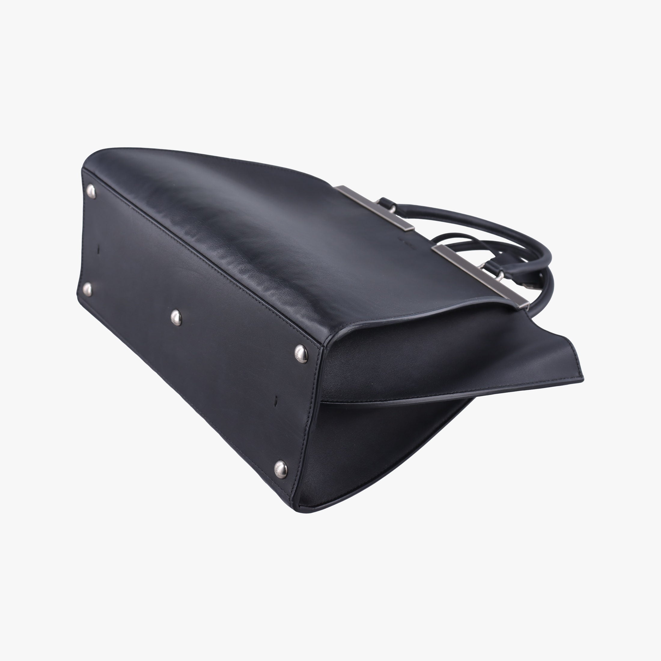 Pre-owned Fendi Troyage Trois Jours Black Leather 8BH279 shoulderbag | stylenewstar