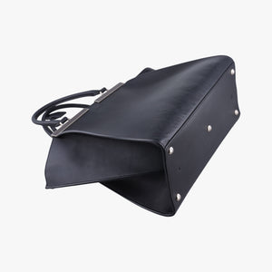 Pre-owned Fendi Troyage Trois Jours Black Leather 8BH279 shoulderbag | stylenewstar
