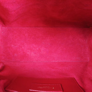 Pre-owned Yves Saint Laurent CLASSIC BABY DUFFLE Red Leather 330958 shoulderbag | stylenewstar
