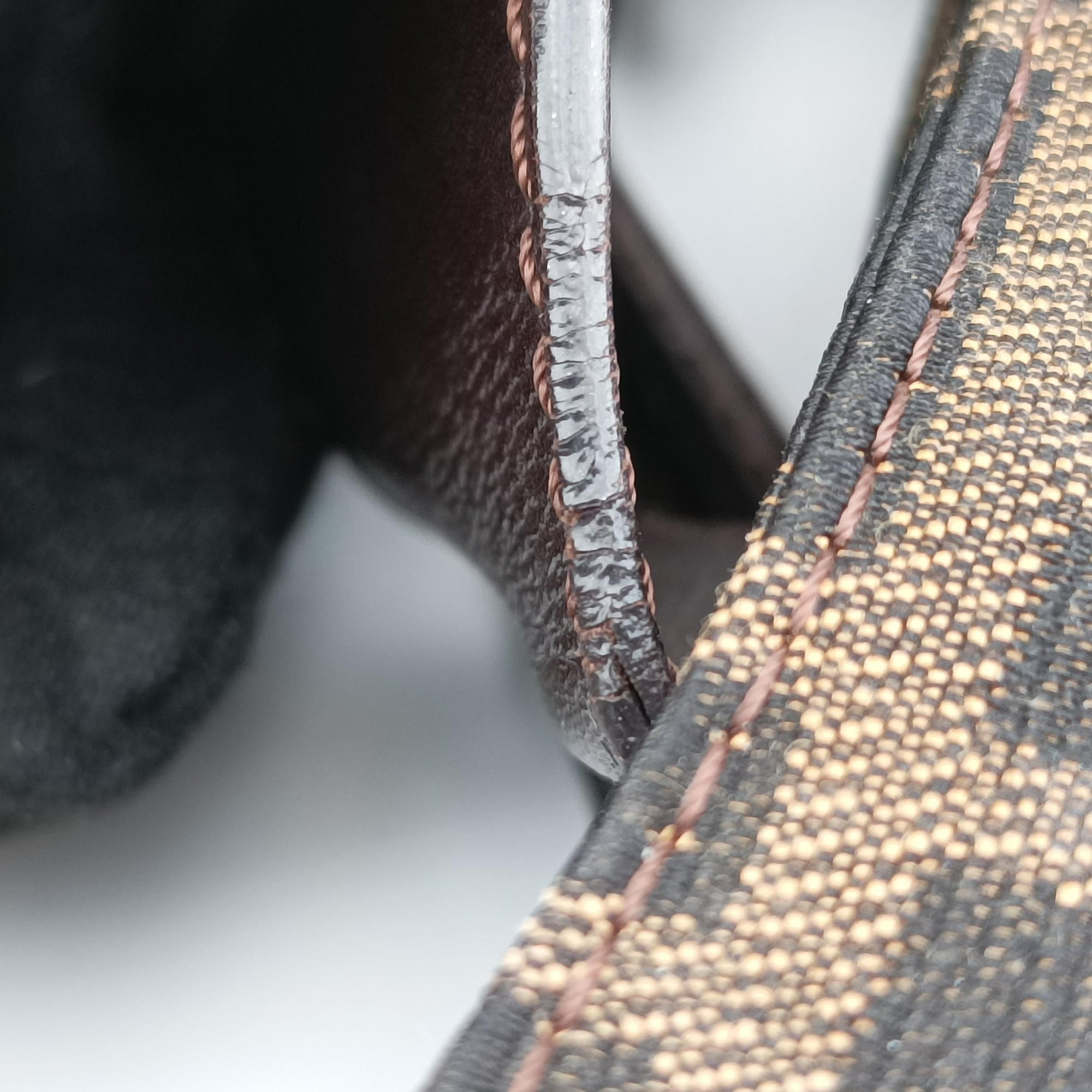 Pre-owned Fendi croissants Brown canvas× leather 26724 shoulderbag | stylenewstar