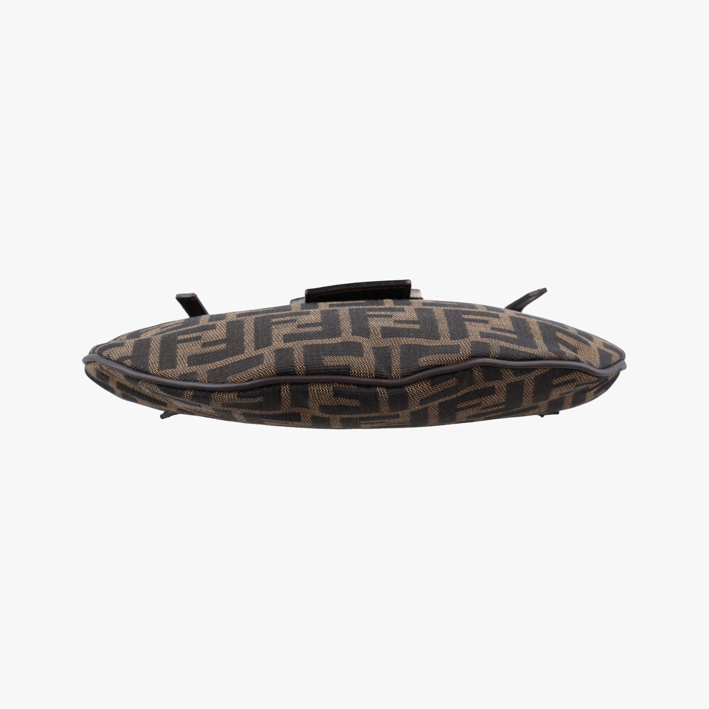 Pre-owned Fendi croissants Brown canvas× leather 26724 shoulderbag | stylenewstar