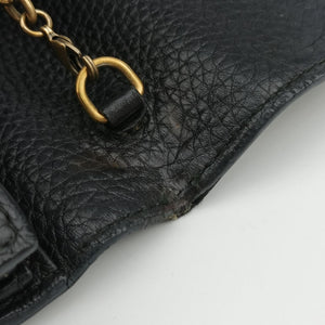 Pre-owned Gucci GG Marmont Black Leather 401232 shoulderbag | stylenewstar