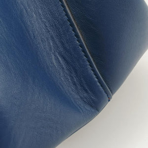 Pre-owned Prada Double Cuir Blue SAFFIANO Leather B2756T handbag | stylenewstar