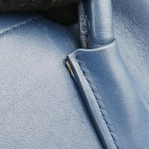 Pre-owned Prada Double Cuir Blue SAFFIANO Leather B2756T handbag | stylenewstar