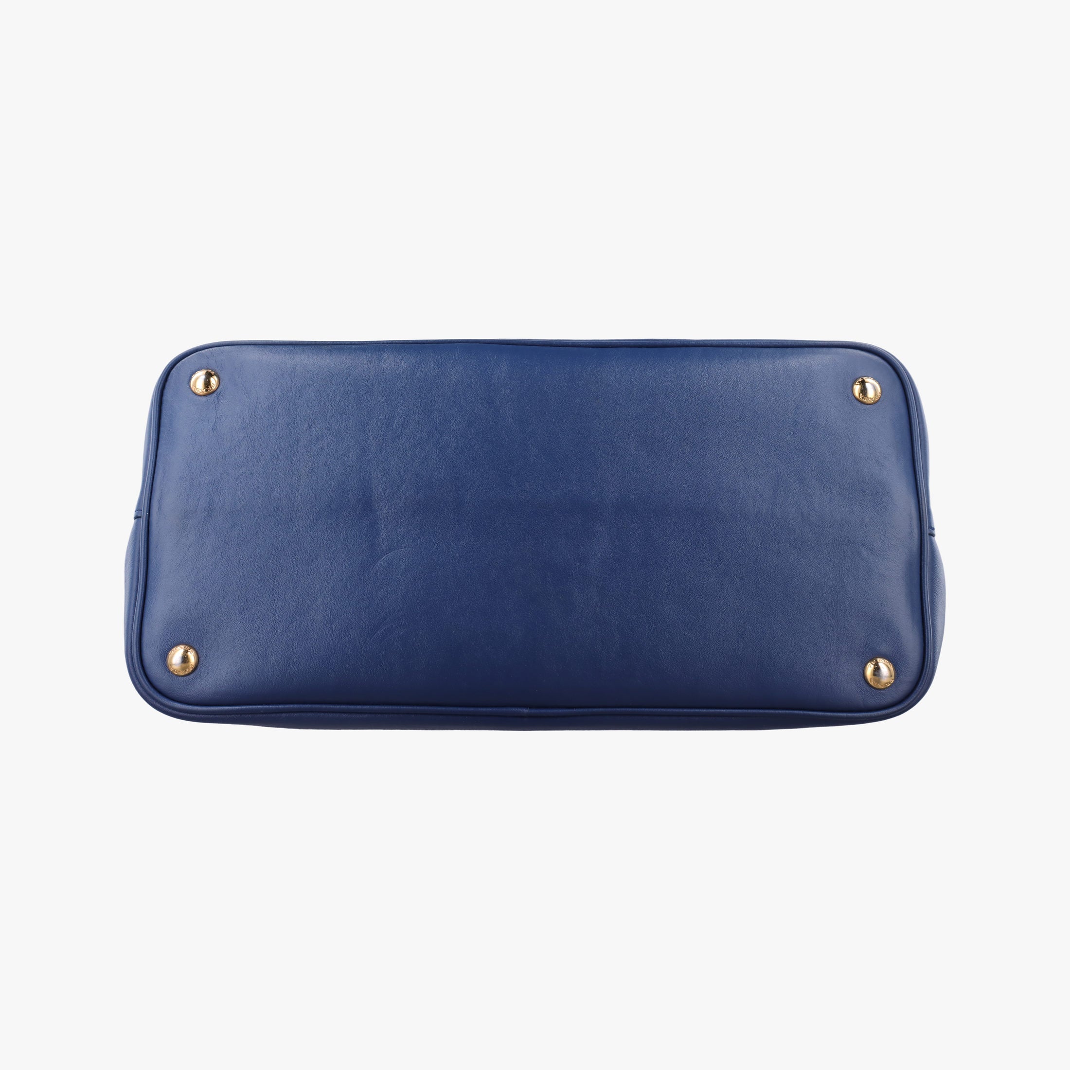 Pre-owned Prada Double Cuir Blue SAFFIANO Leather B2756T handbag | stylenewstar