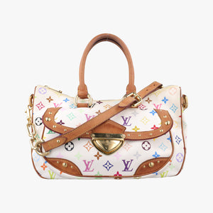 Pre-owned Louis Vuitton RITA white Monogram Multicolor M40125 shoulderbag | stylenewstar