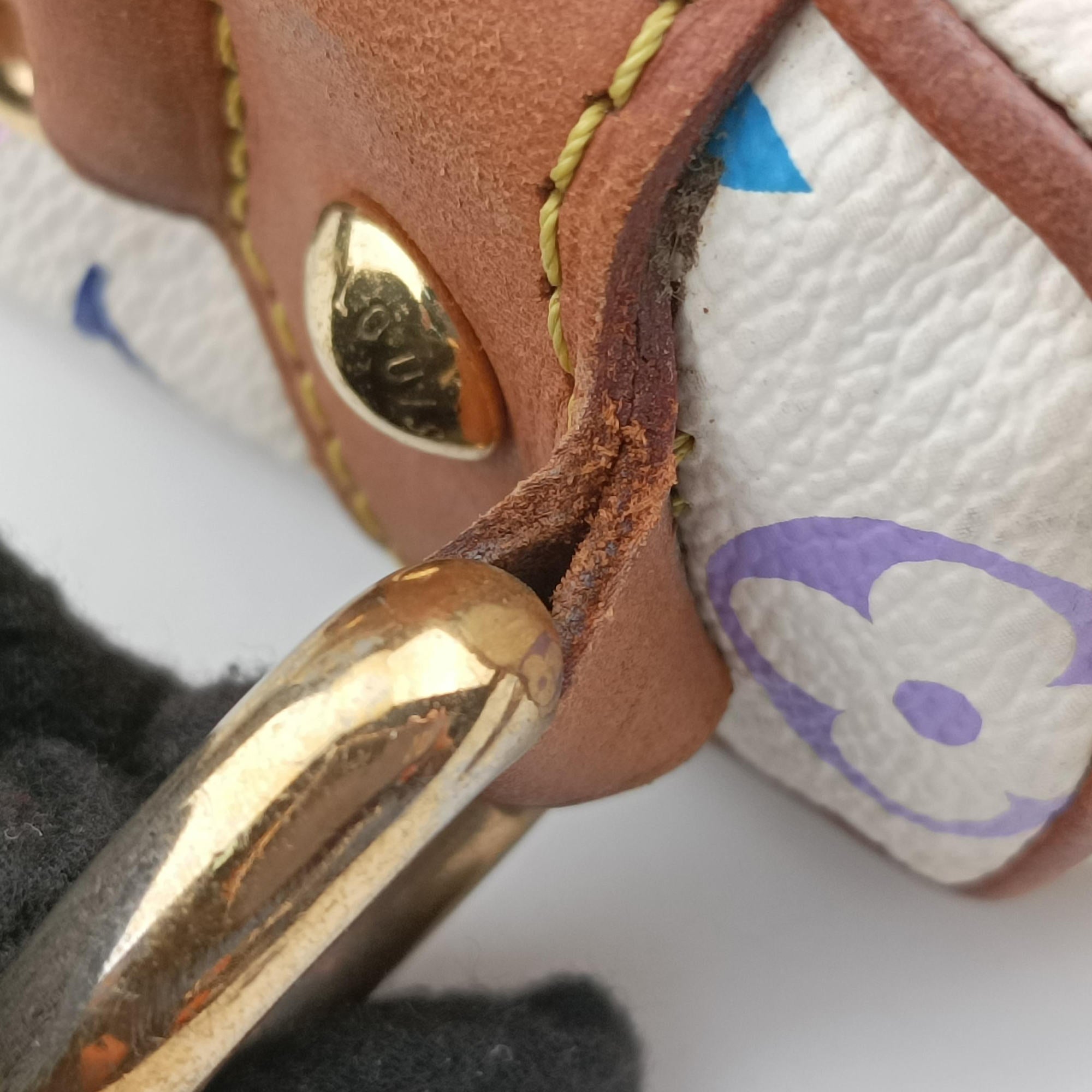 Pre-owned Louis Vuitton RITA white Monogram Multicolor M40125 shoulderbag | stylenewstar