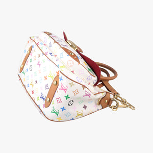 Pre-owned Louis Vuitton RITA white Monogram Multicolor M40125 shoulderbag | stylenewstar