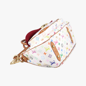 Pre-owned Louis Vuitton RITA white Monogram Multicolor M40125 shoulderbag | stylenewstar