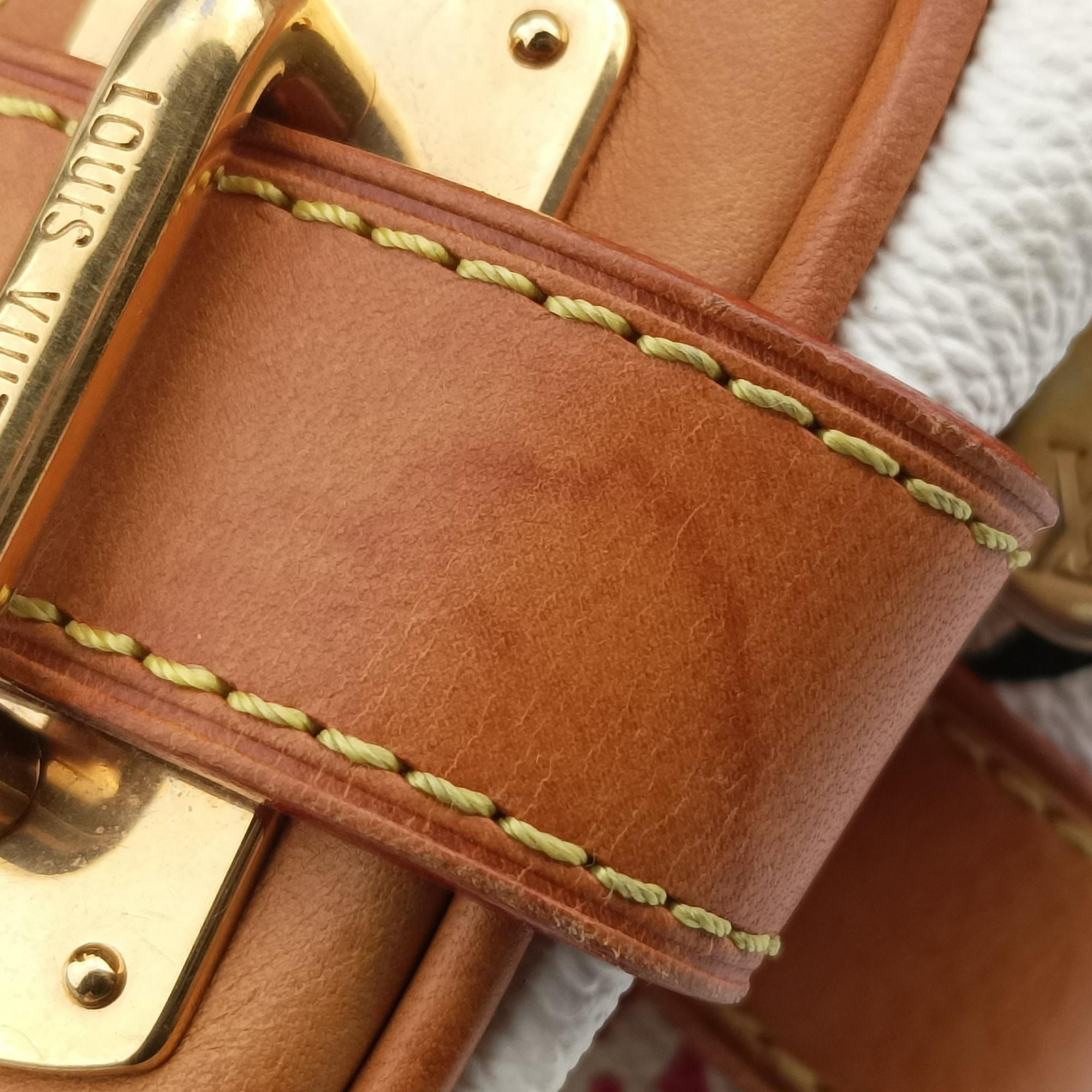 Pre-owned Louis Vuitton CLAUDIA white Monogram Multicolor M40193 shoulderbag | stylenewstar