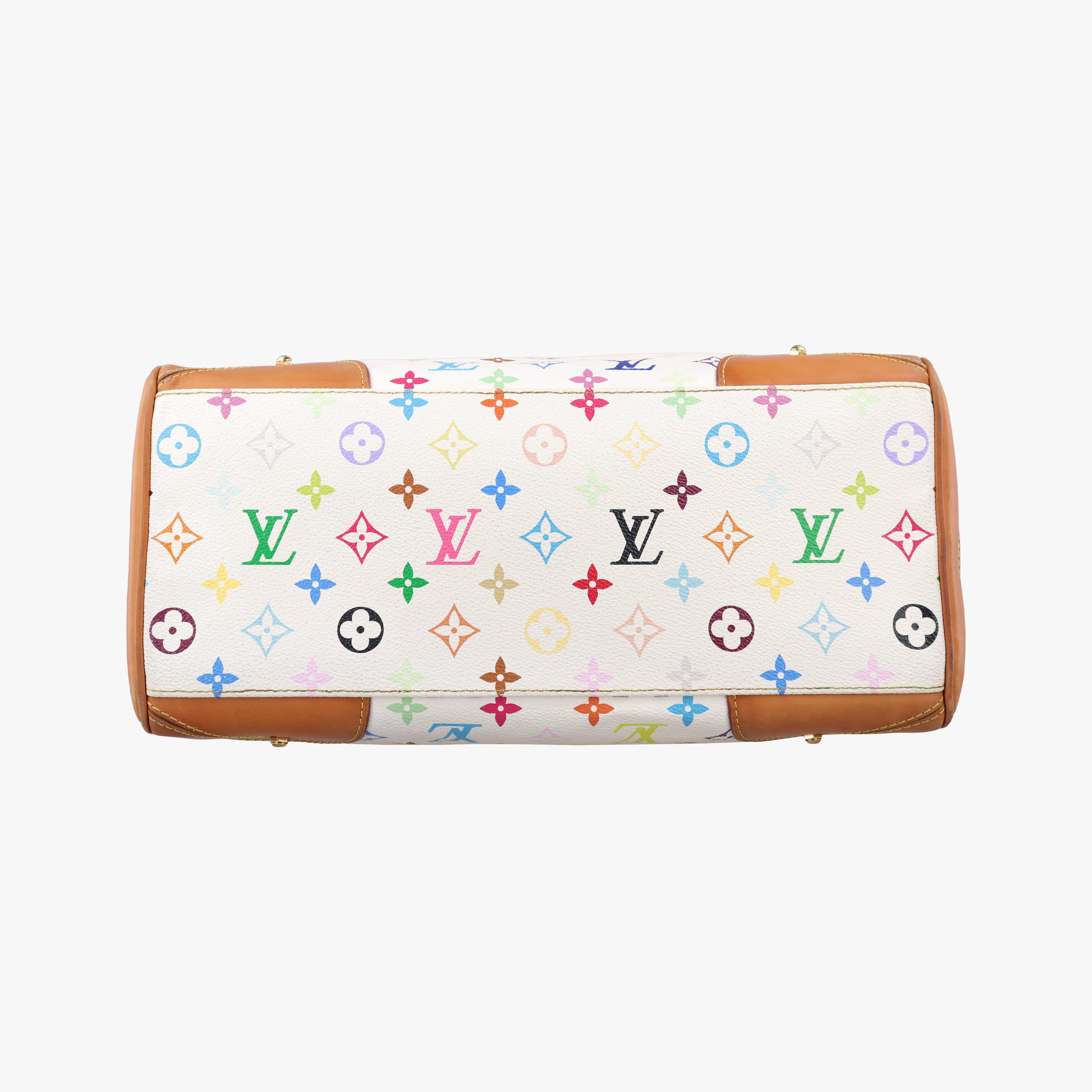 Pre-owned Louis Vuitton CLAUDIA white Monogram Multicolor M40193 shoulderbag | stylenewstar
