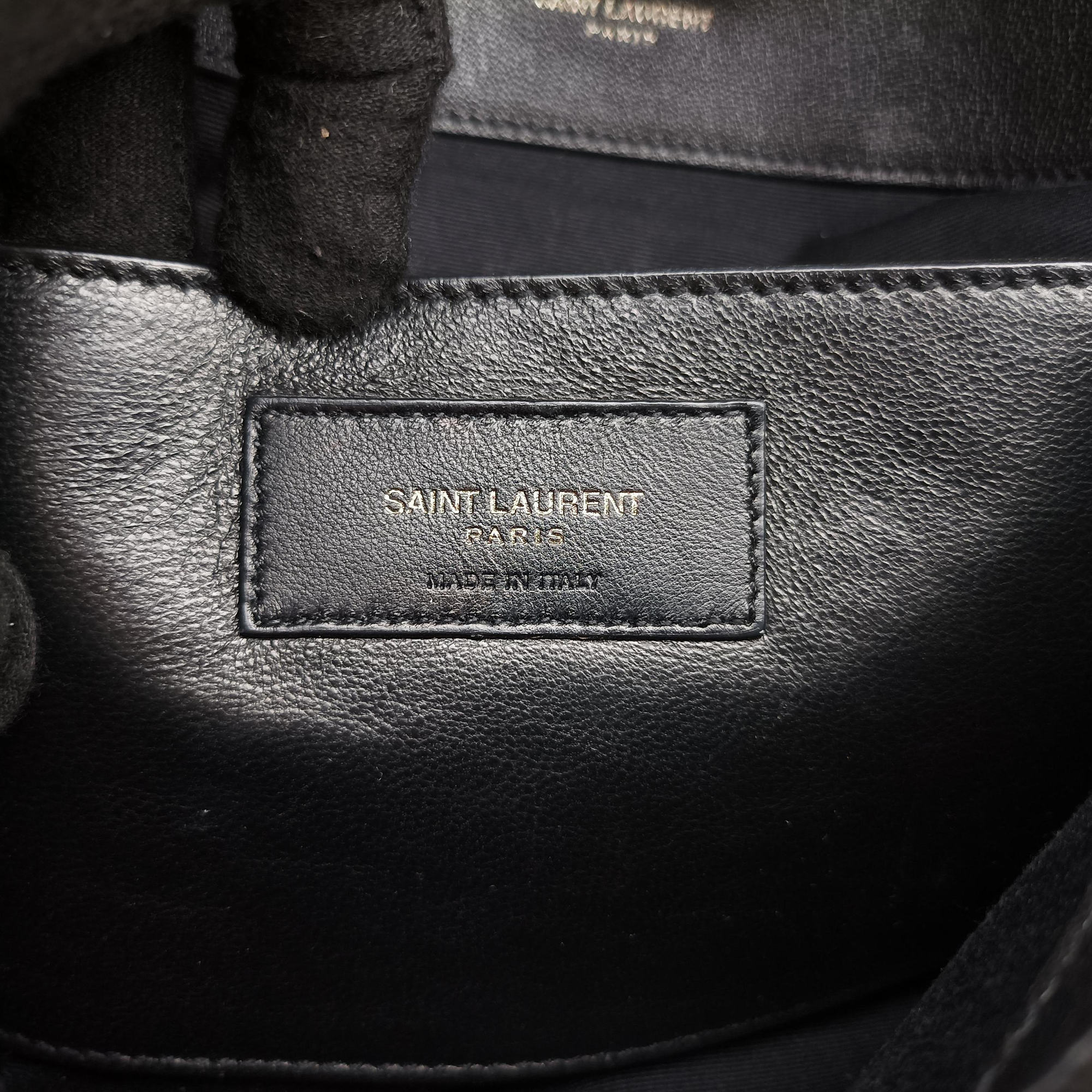 Pre-owned Yves Saint Laurent COLLEGE Black Leather 487212 shoulderbag | stylenewstar