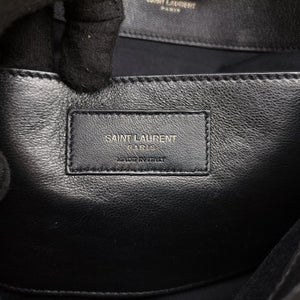 Pre-owned Yves Saint Laurent COLLEGE Black Leather 487212 shoulderbag | stylenewstar