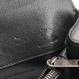 Pre-owned Yves Saint Laurent COLLEGE Black Leather 487212 shoulderbag | stylenewstar