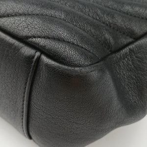 Pre-owned Yves Saint Laurent COLLEGE Black Leather 487212 shoulderbag | stylenewstar