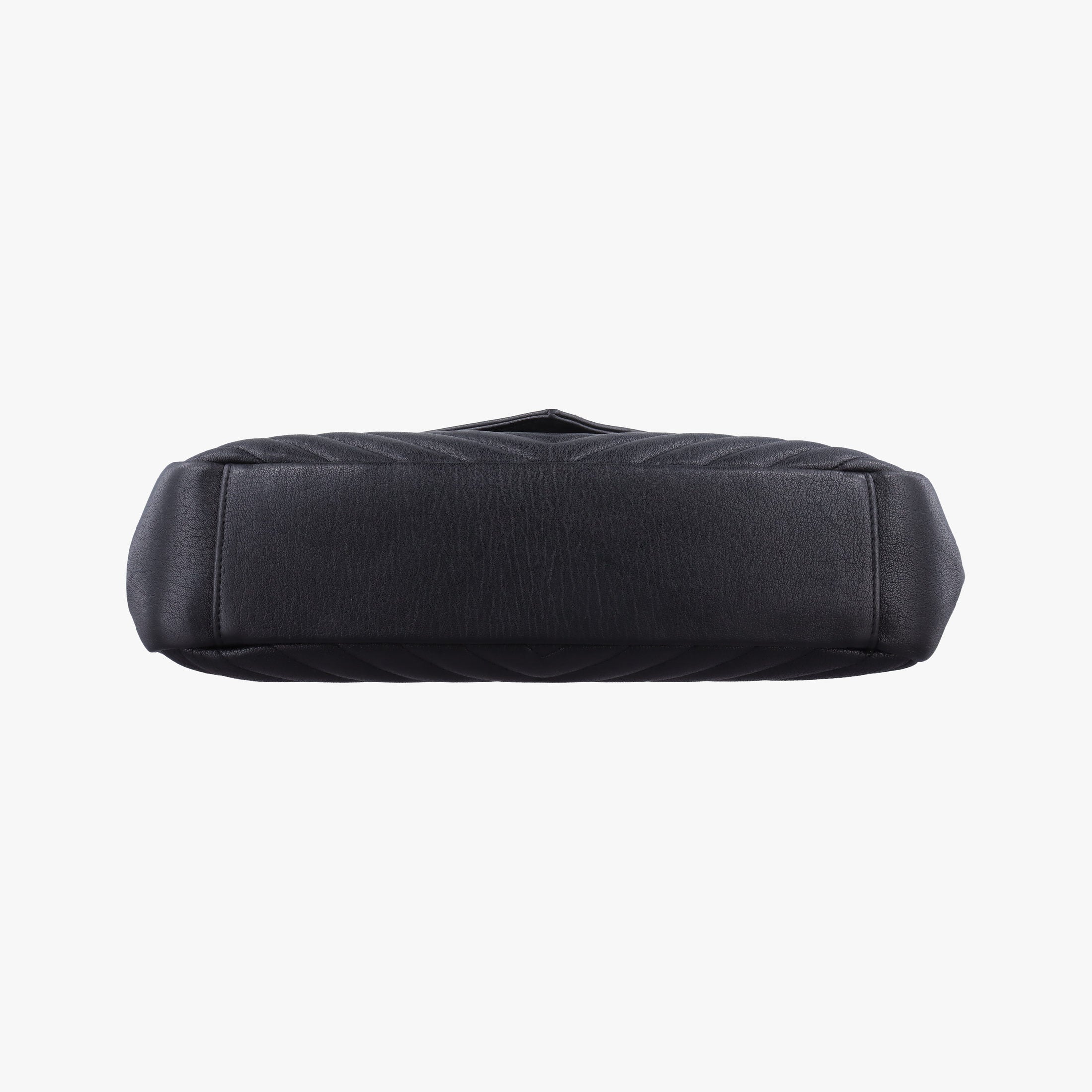 Pre-owned Yves Saint Laurent COLLEGE Black Leather 487212 shoulderbag | stylenewstar