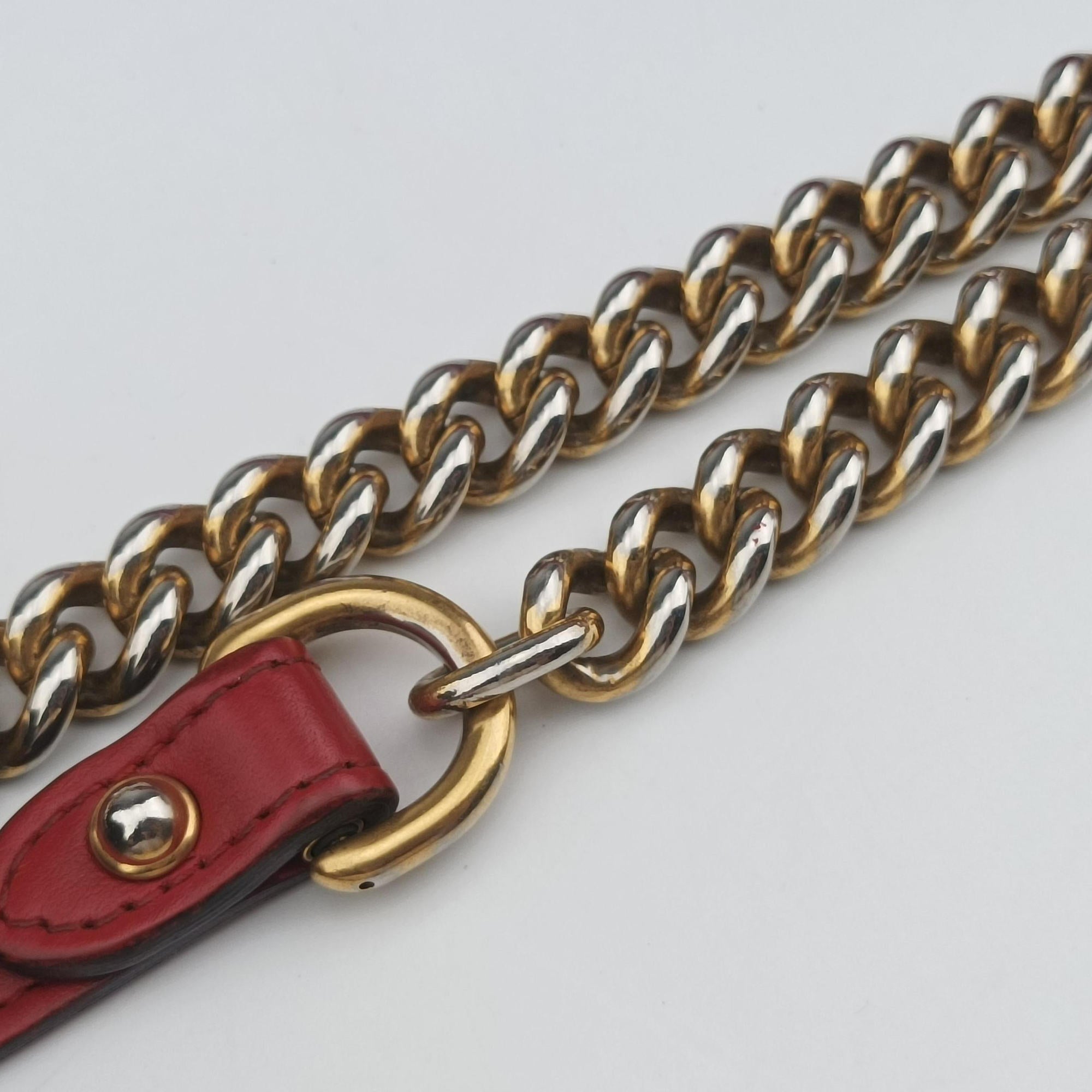 Pre-owned Gucci GG Marmont Red Leather 443497 shoulderbag | stylenewstar