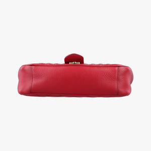 Pre-owned Gucci GG Marmont Red Leather 443497 shoulderbag | stylenewstar