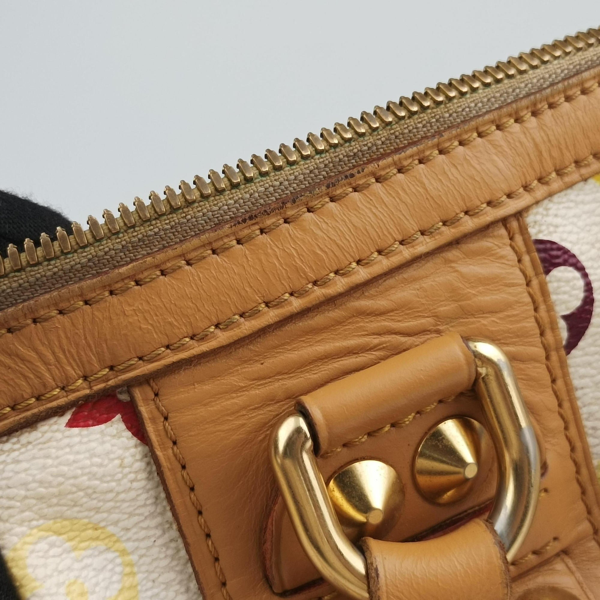 Pre-owned Louis Vuitton COURTNEY　MM white Monogram Multicolor M45641 shoulderbag | stylenewstar