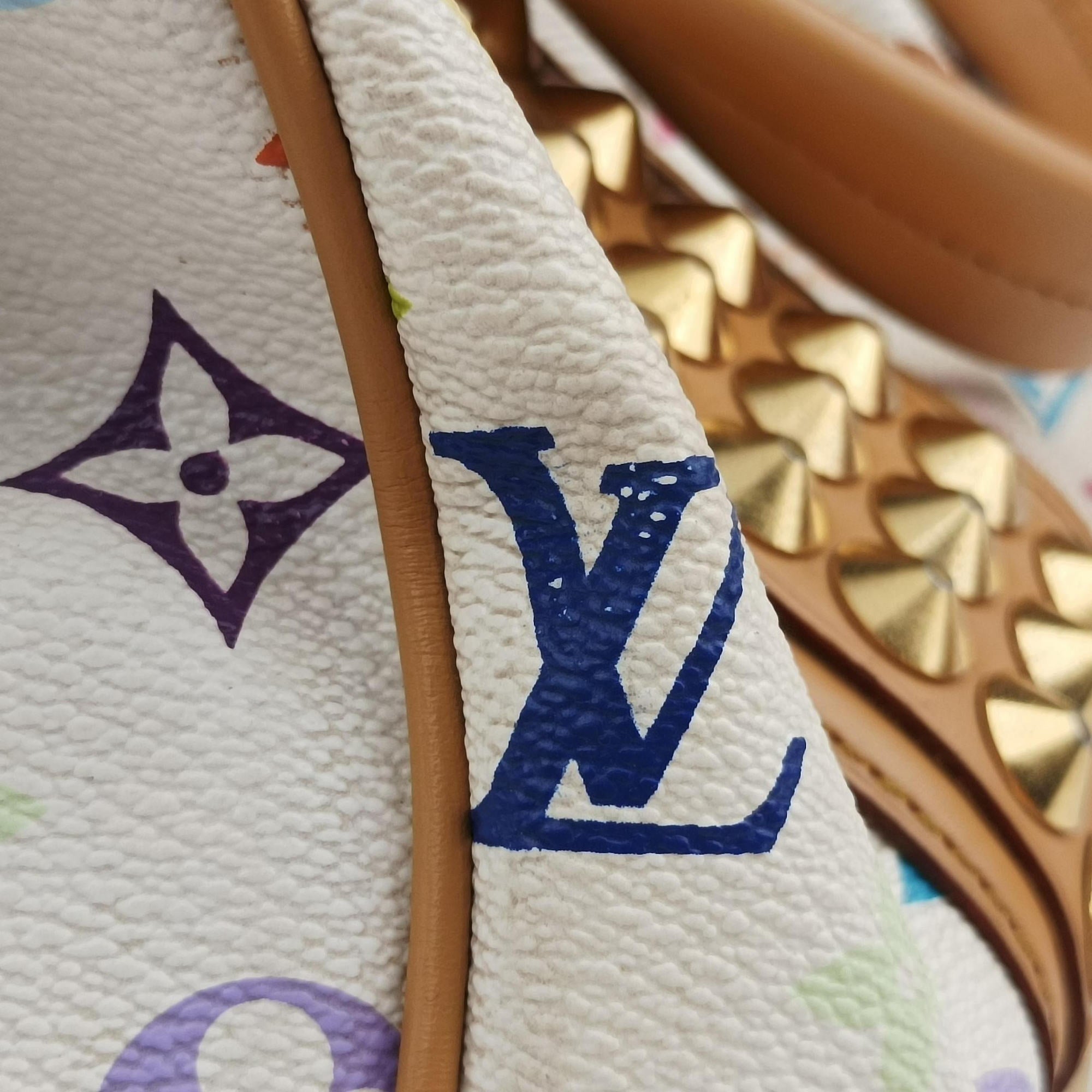 Pre-owned Louis Vuitton COURTNEY　MM white Monogram Multicolor M45641 shoulderbag | stylenewstar
