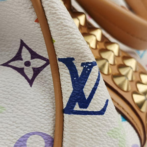 Pre-owned Louis Vuitton COURTNEY　MM white Monogram Multicolor M45641 shoulderbag | stylenewstar