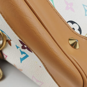 Pre-owned Louis Vuitton COURTNEY　MM white Monogram Multicolor M45641 shoulderbag | stylenewstar