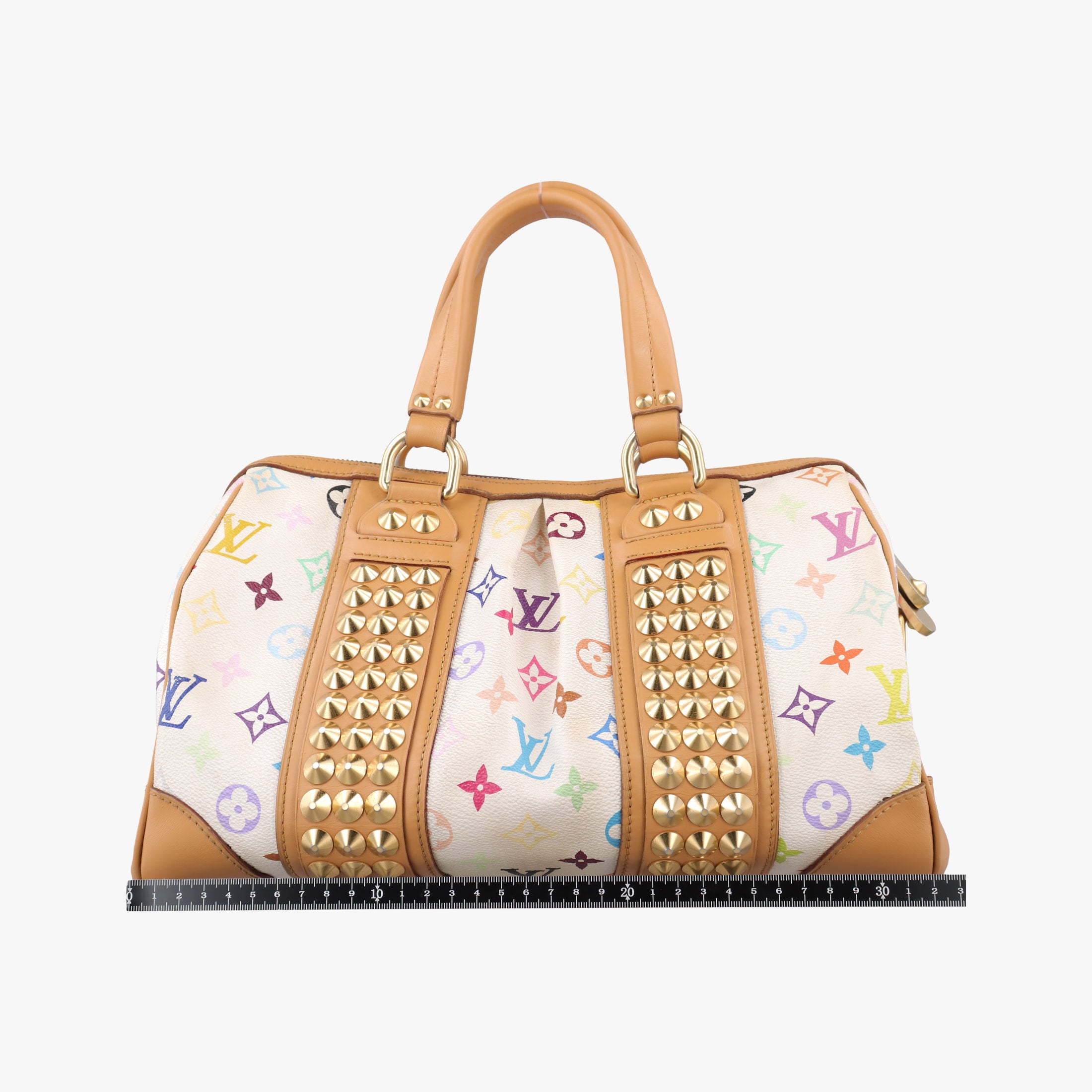 Pre-owned Louis Vuitton COURTNEY　MM white Monogram Multicolor M45641 shoulderbag | stylenewstar
