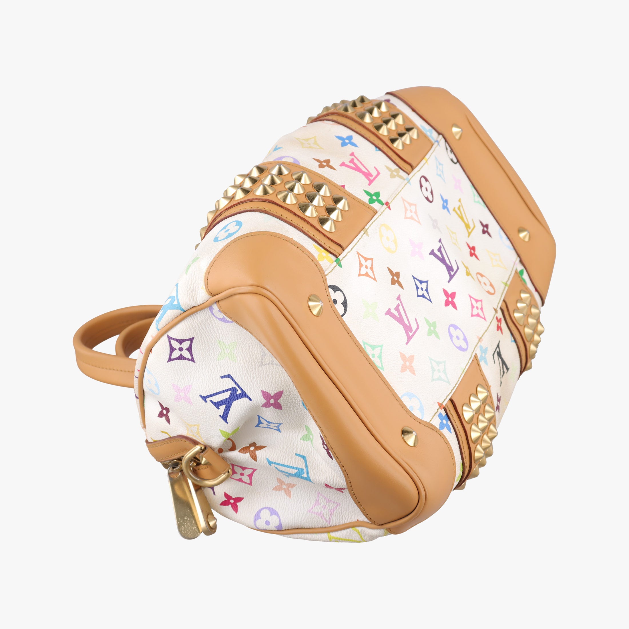 Pre-owned Louis Vuitton COURTNEY　MM white Monogram Multicolor M45641 shoulderbag | stylenewstar