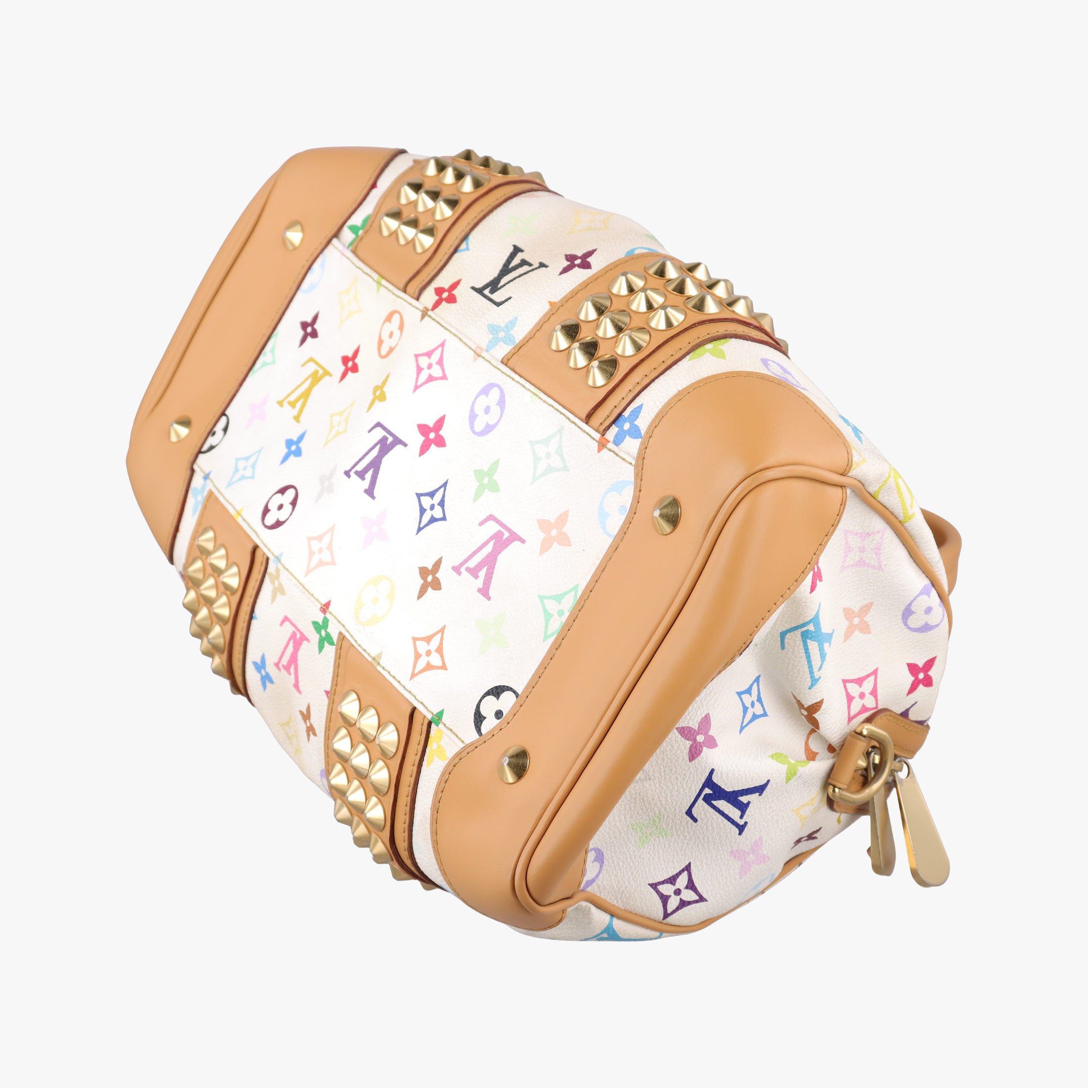 Pre-owned Louis Vuitton COURTNEY　MM white Monogram Multicolor M45641 shoulderbag | stylenewstar
