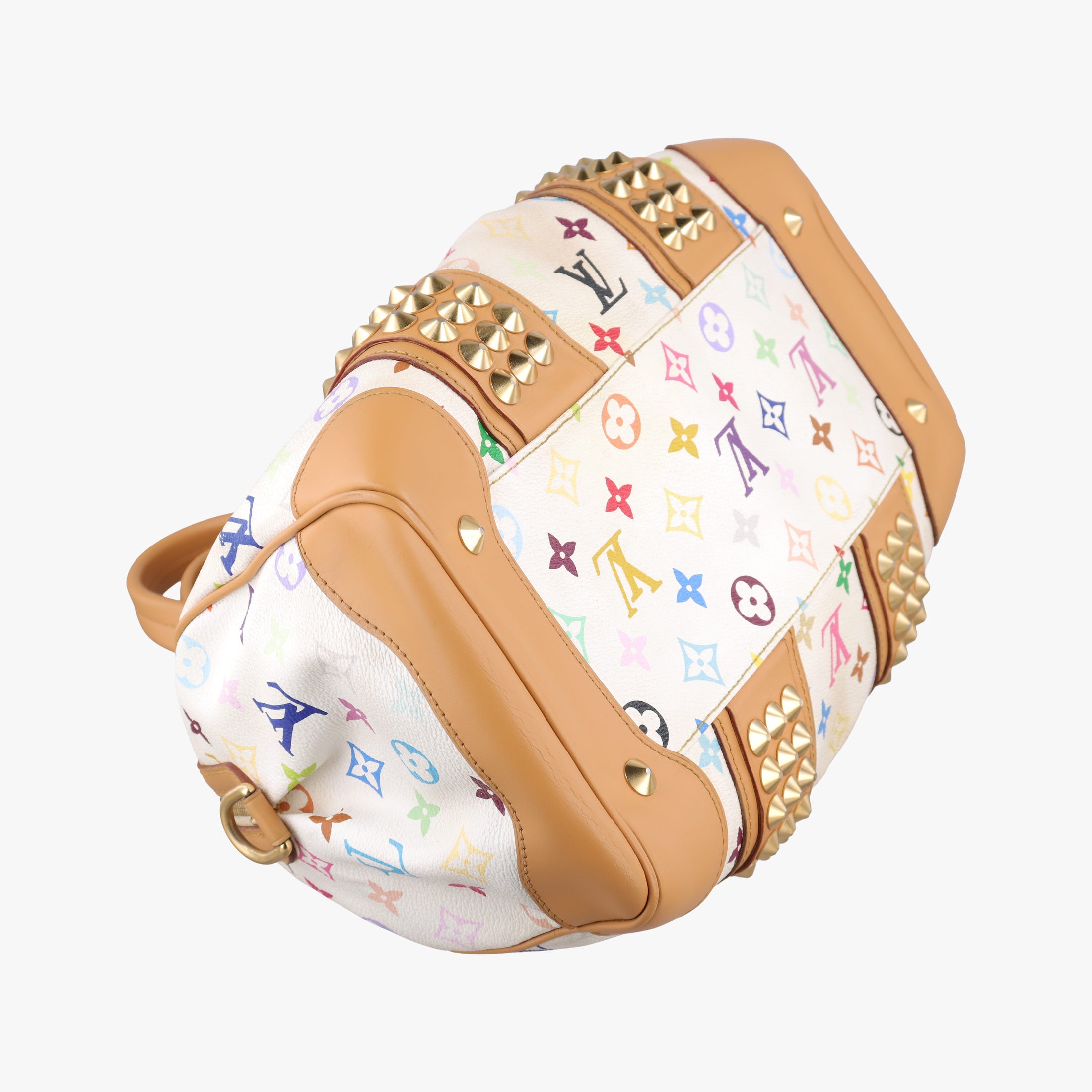 Pre-owned Louis Vuitton COURTNEY　MM white Monogram Multicolor M45641 shoulderbag | stylenewstar
