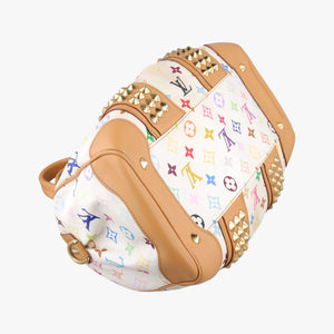 Pre-owned Louis Vuitton COURTNEY　MM white Monogram Multicolor M45641 shoulderbag | stylenewstar