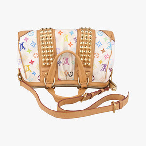 Pre-owned Louis Vuitton COURTNEY　MM white Monogram Multicolor M45641 shoulderbag | stylenewstar