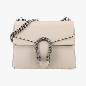 Pre-owned Gucci Dionysus White Leather 421970 shoulderbag | stylenewstar