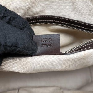 Pre-owned Gucci Lovely Brown GG canvas×leatherGG 257068 handbag | stylenewstar