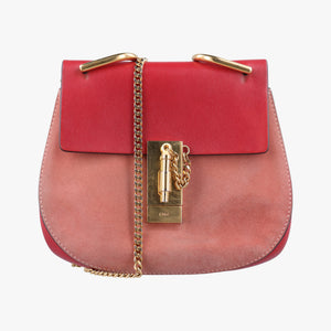Pre-owned Chloe DREW Red×Pink Leather×suede  shoulderbag | stylenewstar