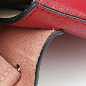 Pre-owned Chloe DREW Red×Pink Leather×suede  shoulderbag | stylenewstar